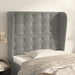 Tăblie de pat cu aripioare gri deschis 83x23x118/128 cm catifea - WALTI WALTI