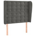 Tăblie de pat cu aripioare gri închis 83x23x118/128 cm catifea - WALTI WALTI
