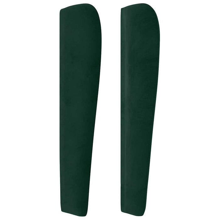 Tăblie pat cu aripioare verde închis 83x23x118/128 cm catifea WALTI