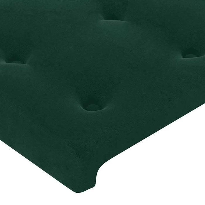 Tăblie pat cu aripioare verde închis 83x23x118/128 cm catifea WALTI