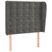 Tăblie de pat cu aripioare gri închis 93x23x118/128 cm catifea - WALTI WALTI
