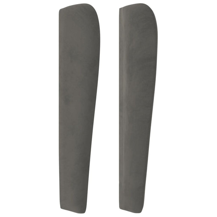 Tăblie de pat cu aripioare gri închis 93x23x118/128 cm catifea - WALTI WALTI