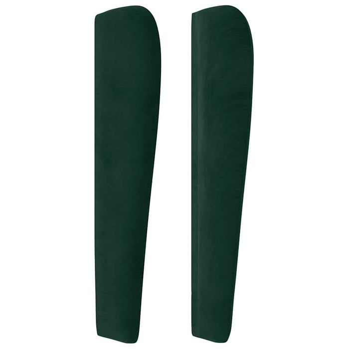 Tăblie pat cu aripioare verde închis 93x23x118/128 cm catifea WALTI