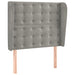 Tăblie de pat cu aripioare gri deschis 103x23x118/128cm catifea - WALTI WALTI