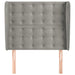 Tăblie de pat cu aripioare gri deschis 103x23x118/128cm catifea - WALTI WALTI