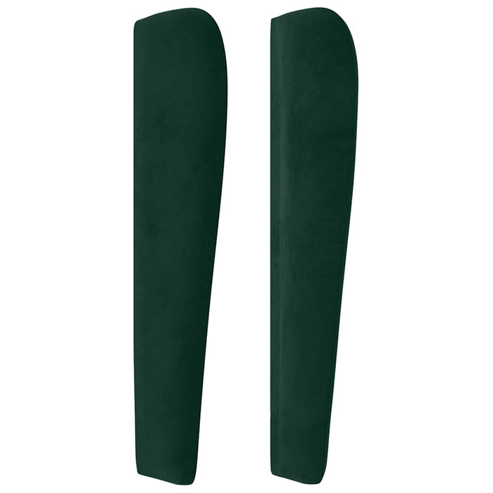 Tăblie pat cu aripioare verde închis 103x23x118/128 cm catifea WALTI