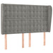 Tăblie de pat cu aripioare gri deschis 147x23x118/128cm catifea - WALTI WALTI