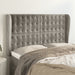 Tăblie de pat cu aripioare gri deschis 147x23x118/128cm catifea - WALTI WALTI