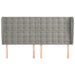 Tăblie de pat cu aripioare gri deschis 163x23x118/128cm catifea - WALTI WALTI