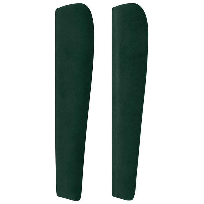 Tăblie pat cu aripioare verde închis 163x23x118/128 cm catifea WALTI
