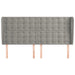 Tăblie de pat cu aripioare gri deschis 183x23x118/128cm catifea - WALTI WALTI