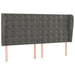Tăblie de pat cu aripioare gri închis 203x23x118/128 cm catifea - WALTI WALTI