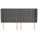 Tăblie de pat cu aripioare gri închis 203x23x118/128 cm catifea - WALTI WALTI