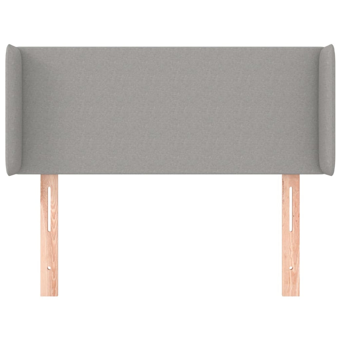 Tăblie de pat cu aripioare gri deschis 83x16x78/88 cm textil WALTI