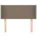 Tăblie de pat cu aripioare gri taupe 83x16x78/88 cm textil - WALTI WALTI
