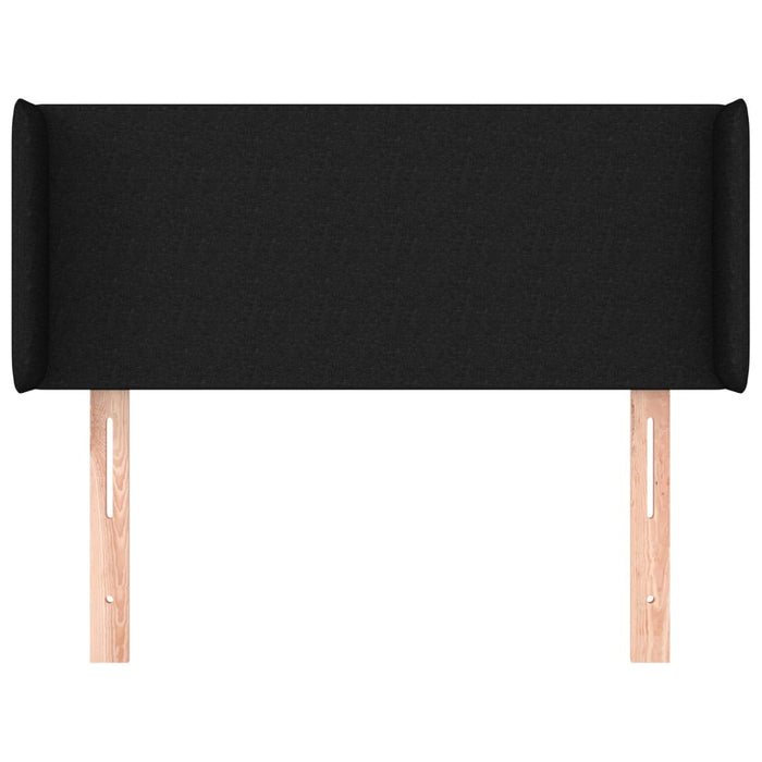 Tăblie de pat cu aripioare negru 93x16x78/88 cm textil - WALTI WALTI