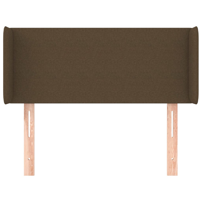 Tăblie de pat cu aripioare maro închis 93x16x78/88 cm textil - WALTI WALTI