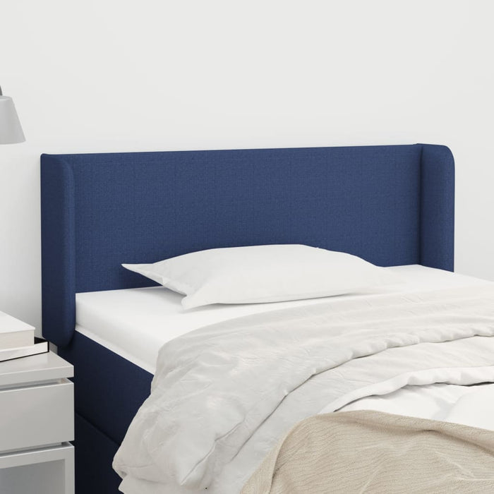 Tăblie de pat cu aripioare albastru 93x16x78/88 cm textil - WALTI WALTI