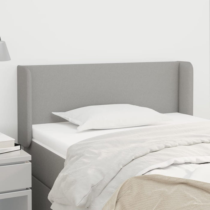 Tăblie de pat cu aripioare gri deschis 103x16x78/88 cm textil - WALTI WALTI