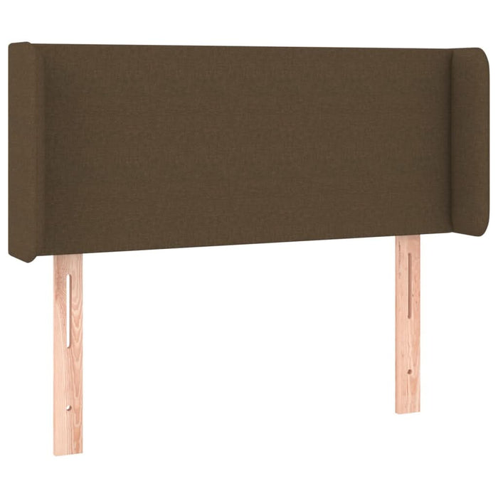 Tăblie de pat cu aripioare maro închis 103x16x78/88 cm textil - WALTI WALTI