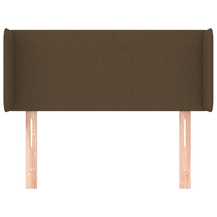 Tăblie de pat cu aripioare maro închis 103x16x78/88 cm textil - WALTI WALTI