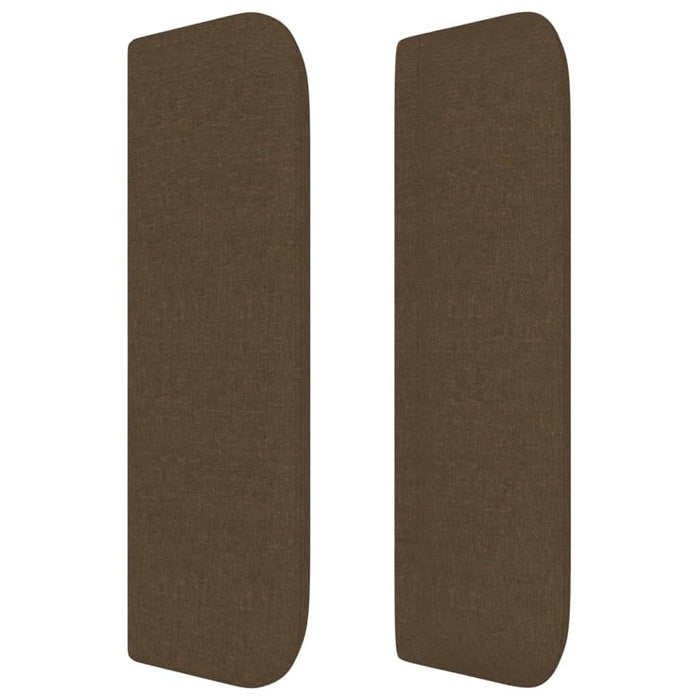 Tăblie de pat cu aripioare maro închis 103x16x78/88 cm textil - WALTI WALTI