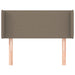 Tăblie de pat cu aripioare gri taupe 103x16x78/88 cm textil - WALTI WALTI