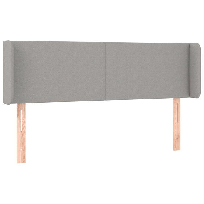 Tăblie de pat cu aripioare gri deschis 147x16x78/88 cm textil WALTI