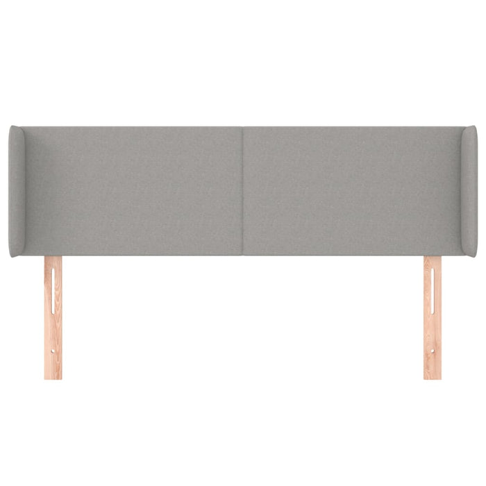 Tăblie de pat cu aripioare gri deschis 147x16x78/88 cm textil WALTI