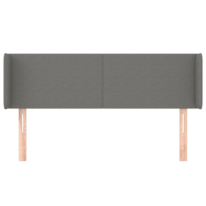Tăblie de pat cu aripioare gri închis 147x16x78/88 cm textil - WALTI WALTI