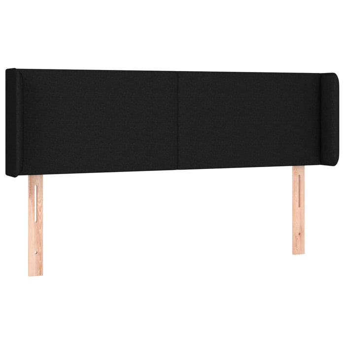 Tăblie de pat cu aripioare negru 147x16x78/88 cm textil - WALTI WALTI