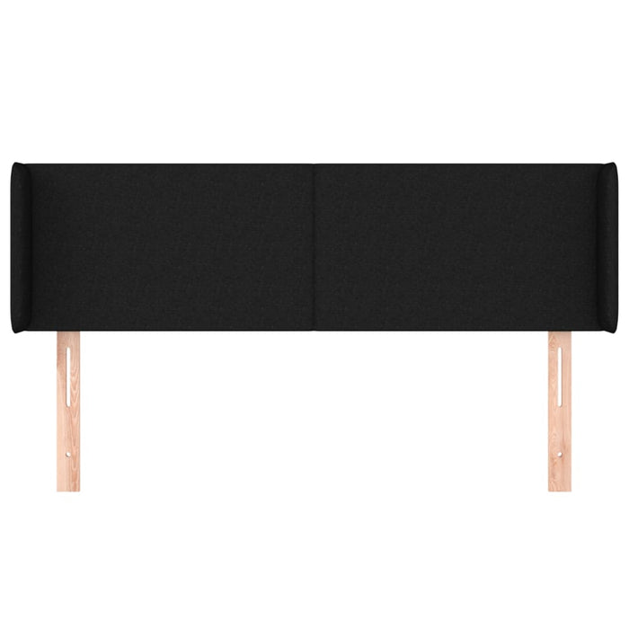 Tăblie de pat cu aripioare negru 147x16x78/88 cm textil - WALTI WALTI