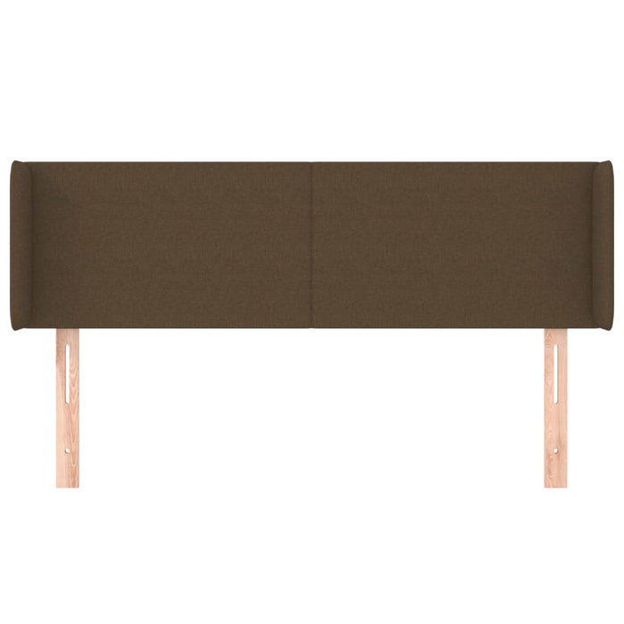 Tăblie de pat cu aripioare maro închis 147x16x78/88 cm textil - WALTI WALTI