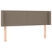 Tăblie de pat cu aripioare gri taupe 147x16x78/88 cm textil - WALTI WALTI