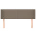 Tăblie de pat cu aripioare gri taupe 147x16x78/88 cm textil - WALTI WALTI