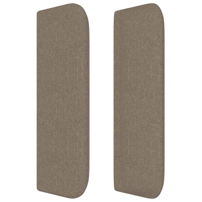 Tăblie de pat cu aripioare gri taupe 147x16x78/88 cm textil - WALTI WALTI