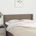Tăblie de pat cu aripioare gri taupe 147x16x78/88 cm textil - WALTI WALTI