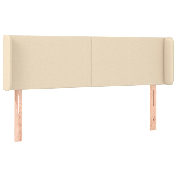 Tăblie de pat cu aripioare crem 147x16x78/88 cm textil WALTI