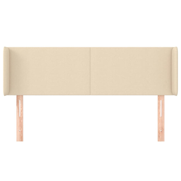 Tăblie de pat cu aripioare crem 147x16x78/88 cm textil WALTI