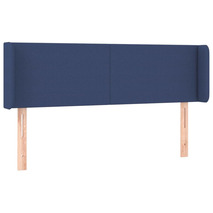 Tăblie de pat cu aripioare, albastru, 147x16x78/88 cm textil - WALTI WALTI