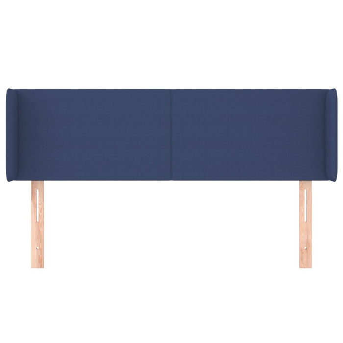 Tăblie de pat cu aripioare, albastru, 147x16x78/88 cm textil - WALTI WALTI