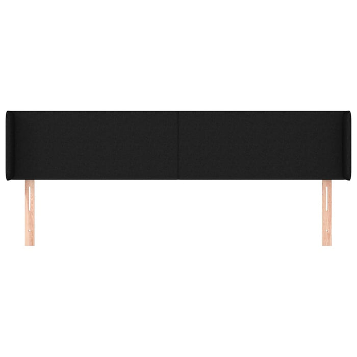 Tăblie de pat cu aripioare negru 163x16x78/88 cm textil - WALTI WALTI