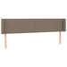 Tăblie de pat cu aripioare gri taupe 163x16x78/88 cm textil - WALTI WALTI
