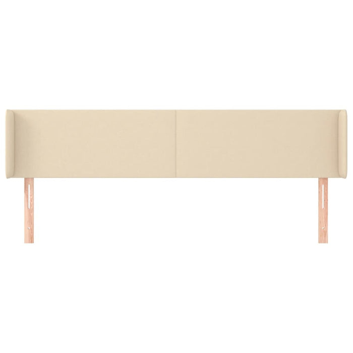 Tăblie de pat cu aripioare crem 163x16x78/88 cm textil - WALTI WALTI