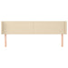 Tăblie de pat cu aripioare crem 163x16x78/88 cm textil - WALTI WALTI