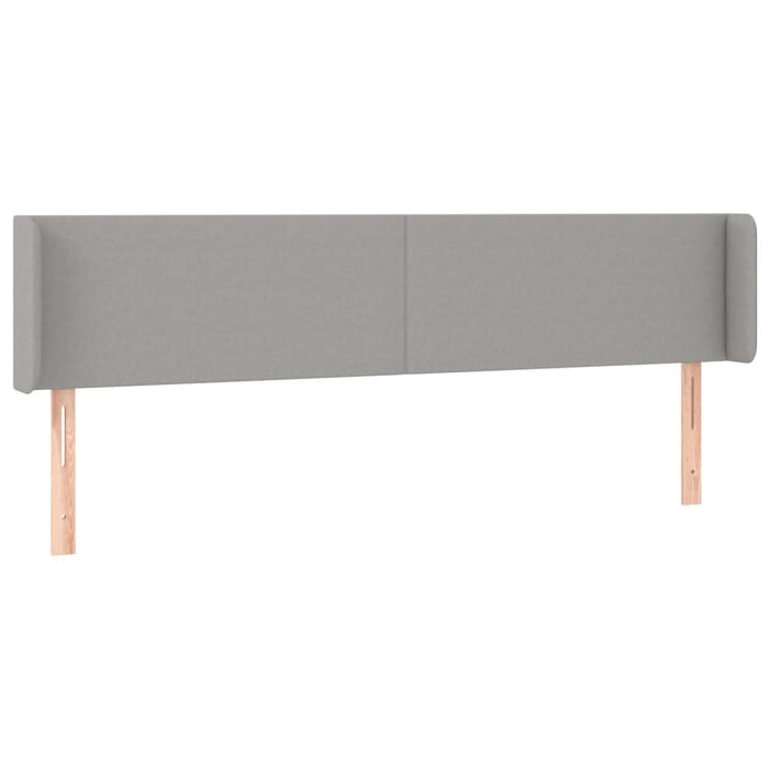 Tăblie de pat cu aripioare gri deschis 183x16x78/88 cm textil - WALTI WALTI