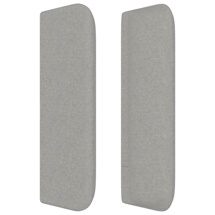 Tăblie de pat cu aripioare gri deschis 183x16x78/88 cm textil - WALTI WALTI