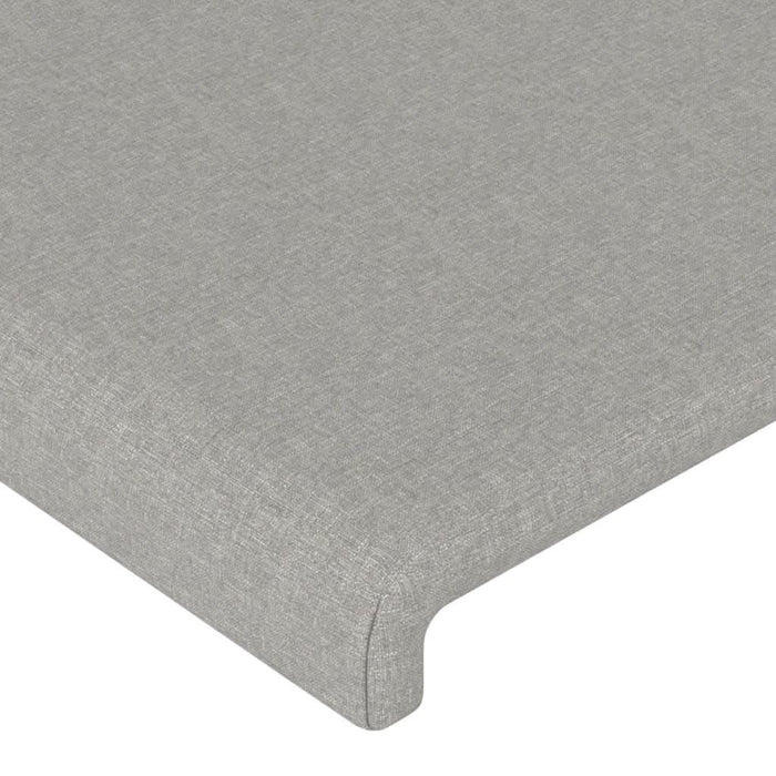 Tăblie de pat cu aripioare gri deschis 183x16x78/88 cm textil - WALTI WALTI
