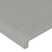 Tăblie de pat cu aripioare gri deschis 183x16x78/88 cm textil - WALTI WALTI