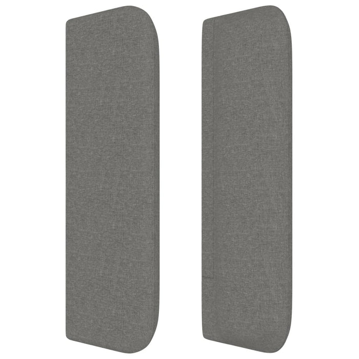 Tăblie de pat cu aripioare gri închis 183x16x78/88 cm textil - WALTI WALTI